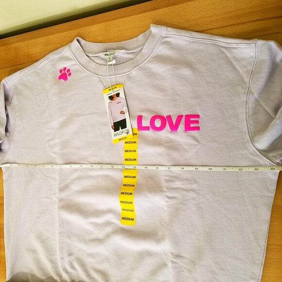 Wildfox Dogs Love Me Sweatshirt – Violet/Pink – Size M – NWT - Picture 5 of 14